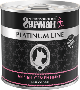 Консервы для собак Четвероногий гурман Золотая линия Бычьи семенники в желе 240 г