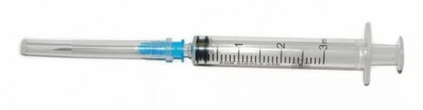 Шприц 3-х компонентный Inekta с надетой иглой 3 мл 23G (0,6*25) 100 шт.