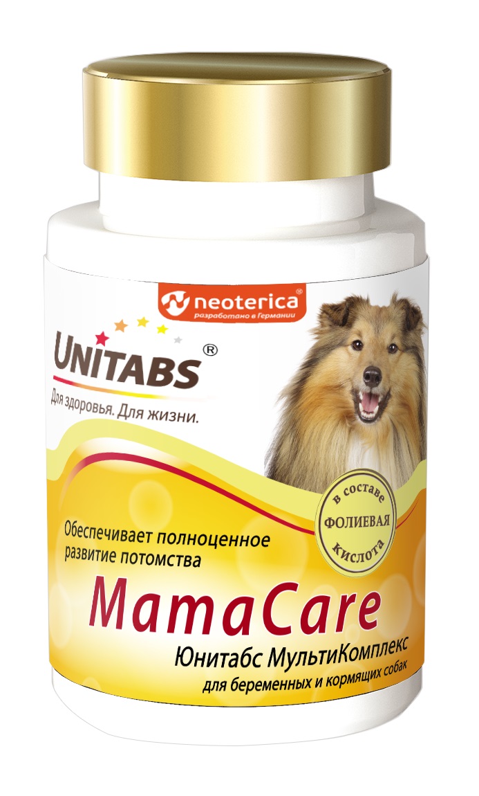 Юнитабс МамаКеа с B9 для беременных и кормящих собак 100 таб.